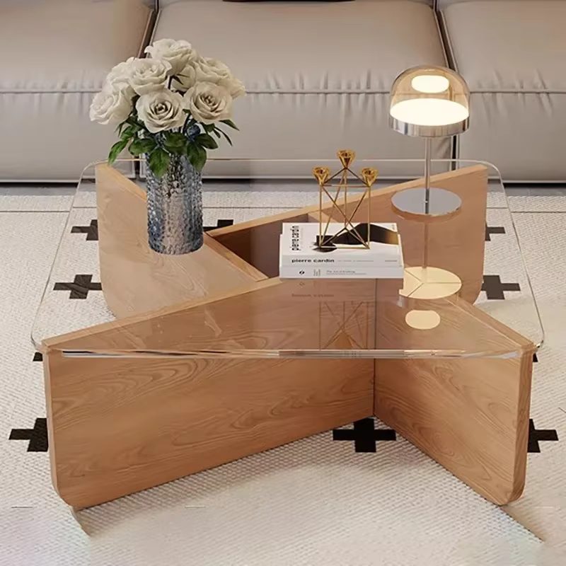 Table basse esthétique Design élégant Glam Table d'appoint moderne gain de place Table sédentaire Vintage meubles de maison