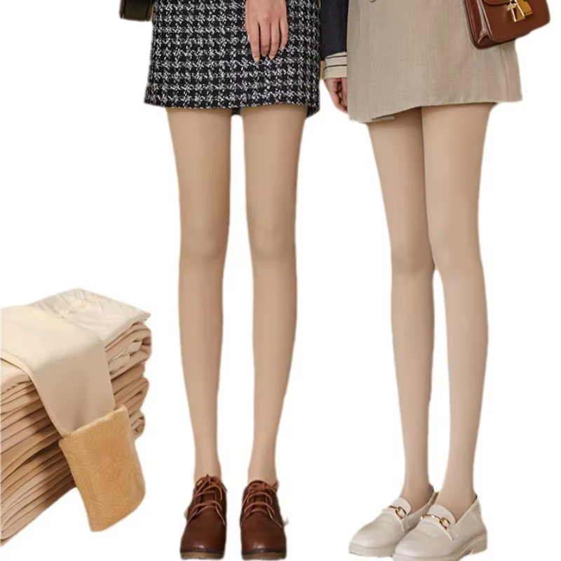 Collants épais doublés de polaire pour femmes
