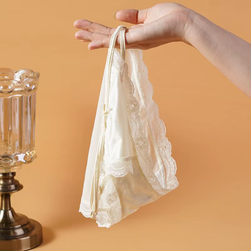 InjUnderwear-Culotte en dentelle souple pour femme