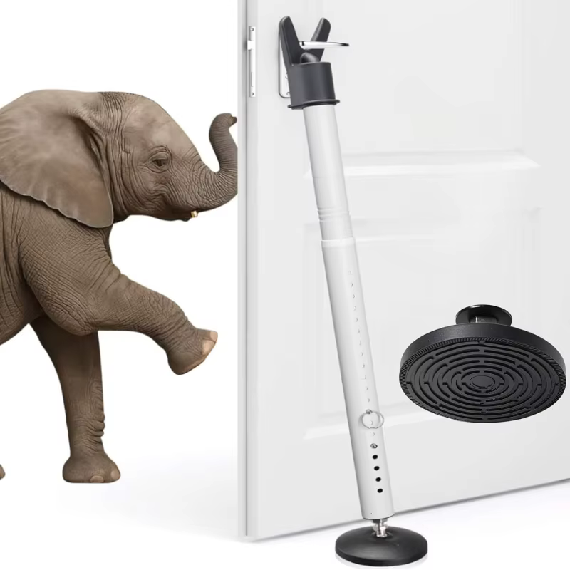 Barre de sécurité de porte pour la maison et les voyages, butoir de porte Anti-effraction réglable et robuste, Base antidérapante pour l'avant et le Patio