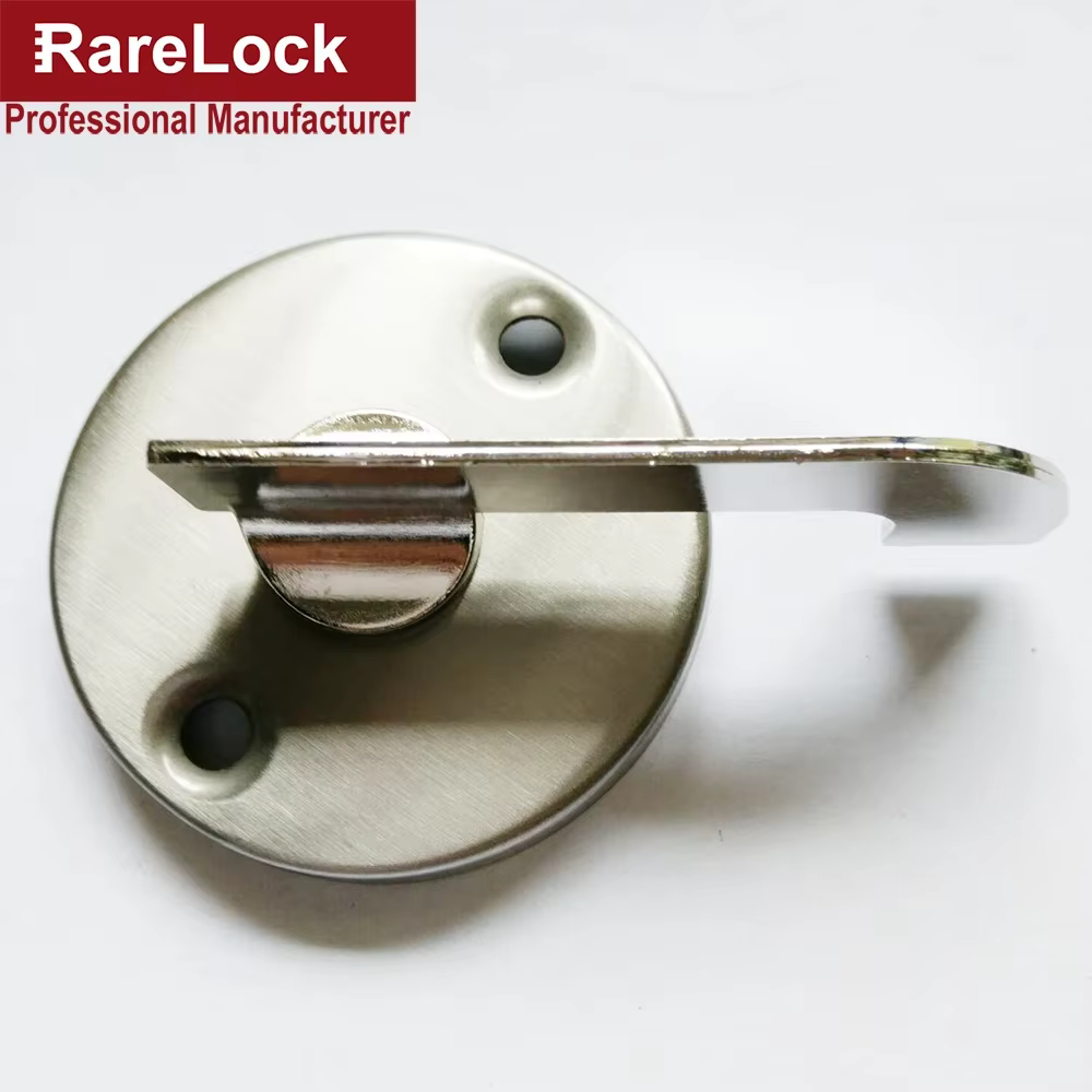 Rarelock-Serrure de porte plate en acier inoxydable pour toilettes, accessoire de bricolage avec étiquette, lieu public, MS117 G