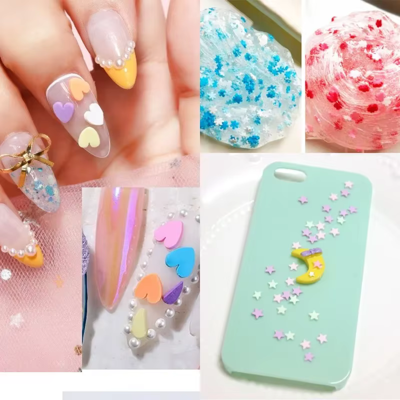 Mélange coloré de tranches d'argile polymère cylindrique, saupoudrage pour l'argile de remplissage de Slime, artisanat en cristal, petit accessoire en plastique klei
