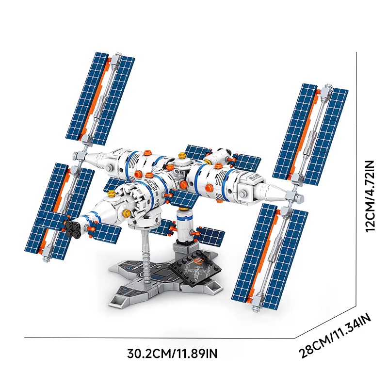Blocs de construction de Station spatiale, briques d'architecture de ville, fusée aérospatiale, jouets pour enfants, cadeaux de noël et d'anniversaire pour enfants garçons Gir