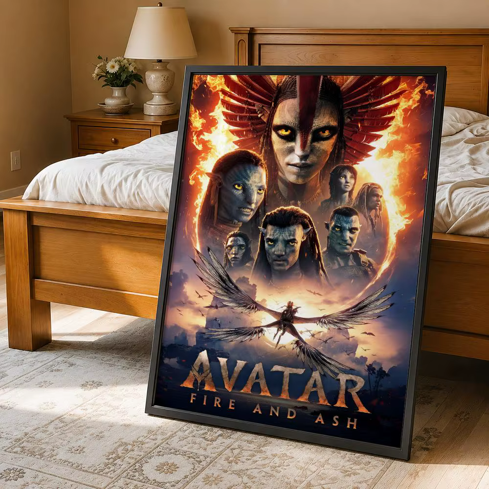 Affiche de film A-Avatar Pandora Fire and Ash en PVC HD, autocollante, moderne, pour la maison, le bureau, le salon, la salle à manger, décoration murale