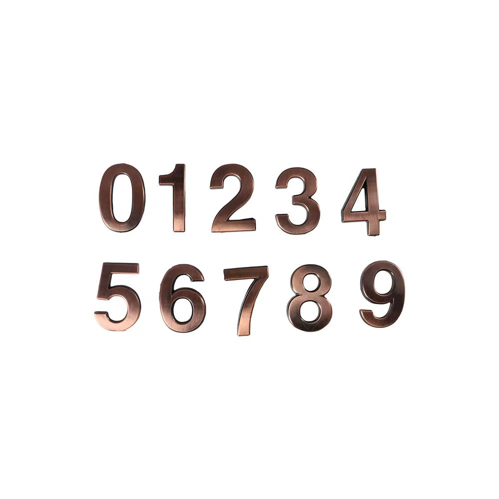 Autocollant numérique pour numéros d'adresse, décor mural pour bâtiments de 0 à 9 étages, maison, hôtel, porte de compartiment, plaque signalétique