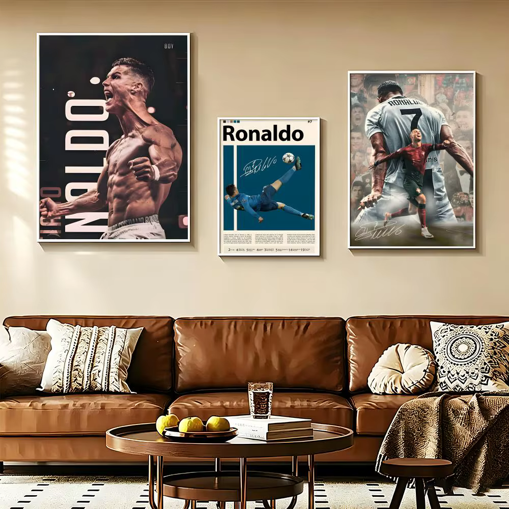 Affiches sportstar C-C.R-Ronaldo, impression sur papier auto-adhésif, pour la maison, le salon, la chambre à coucher, l'entrée, le Bar, le café, l'art