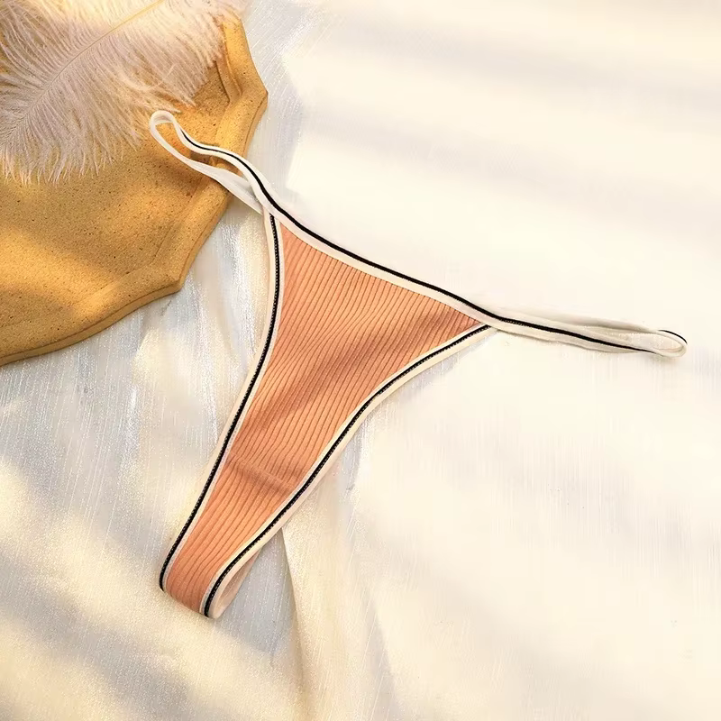 Culotte string une pièce sexy taille basse sans coutures en coton antibactérien pour femme