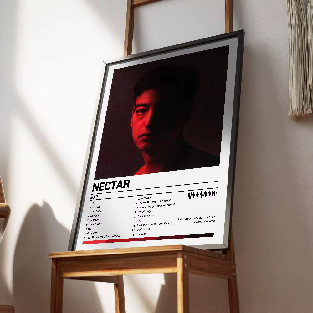 Joji – affiche d'album, couverture artistique, chansons, musique, rap, autocollant mural en papier imperméable pour décoration de salon et de maison