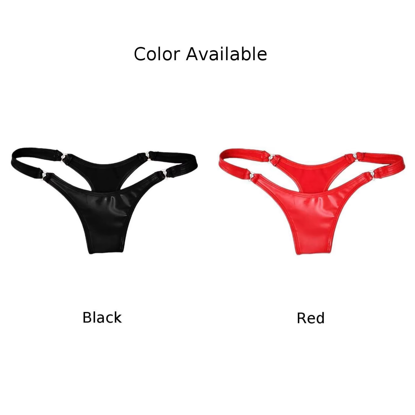 Slip Sexy en cuir PVC pour femmes