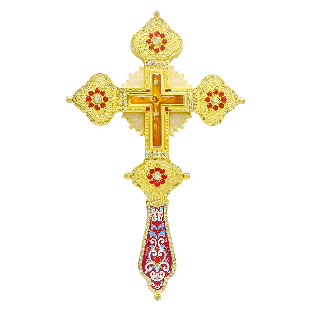 Croix de Jésus pour la décoration de l'église, croix de bénédiction, croix orthodoxe grecque, décoration d'église
