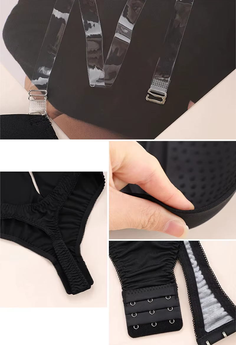 Body Invisible femmes string Shaper gaine amincissante Sexy col en v profond dos nu Corset plongeant rembourré Push Up sous-vêtements amincissants