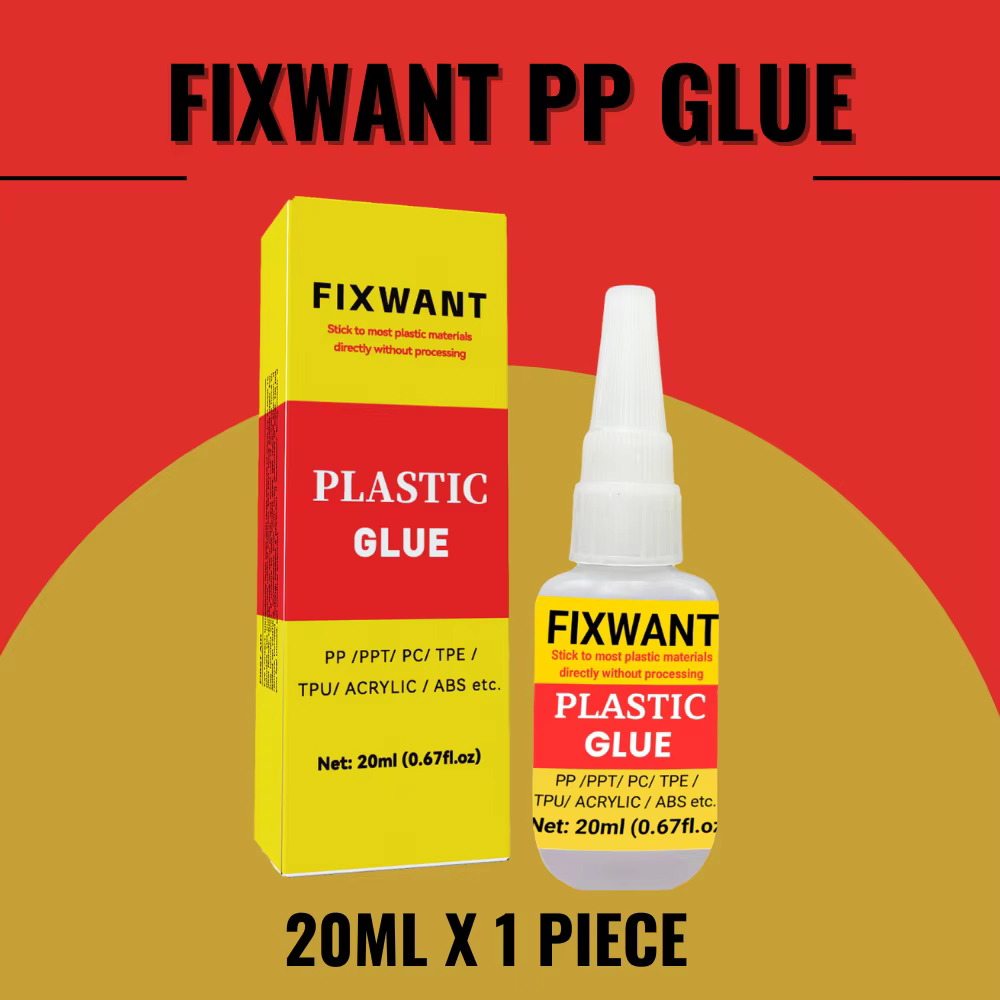 FIXWANT PPGlue Polypropylène/PPT/PC Polycarbonate/TPE/TPU/ACRÉLIQUE/Adhésif ABS pour plastique sans traitement