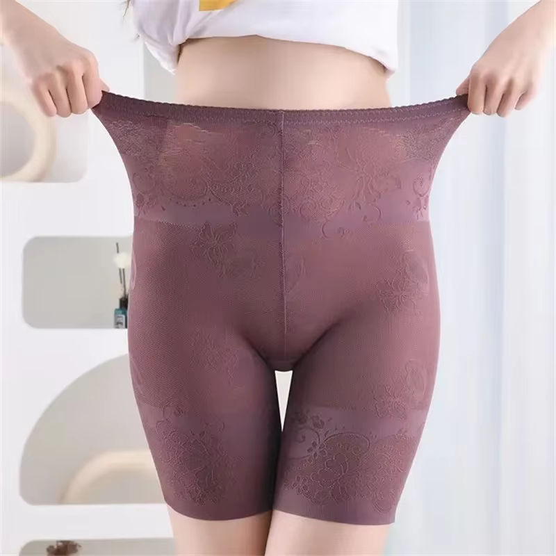 Femmes bout à bout contrôle du ventre dentelle garniture taille haute Shapewear slips sans couture minceur culotte pour la mise en forme du corps Invisible