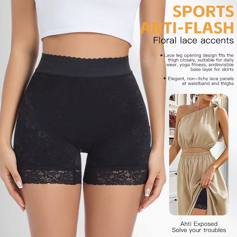 Femmes fesse ouvert hanche butin Shorts dentelle bout