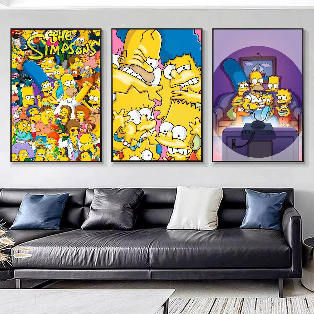 Affiches The Simpsons, impression HD, décoration murale Vintage, pour la maison, la salle d'étude, 1 pièce