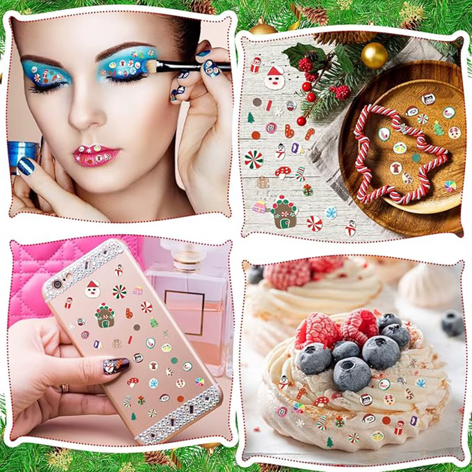Tranches d'argile polymère de noël 40g, remplissage en résine époxy, mignon flocon de neige, matériaux Slime de vacances, bricolage artisanat fournitures de manucure
