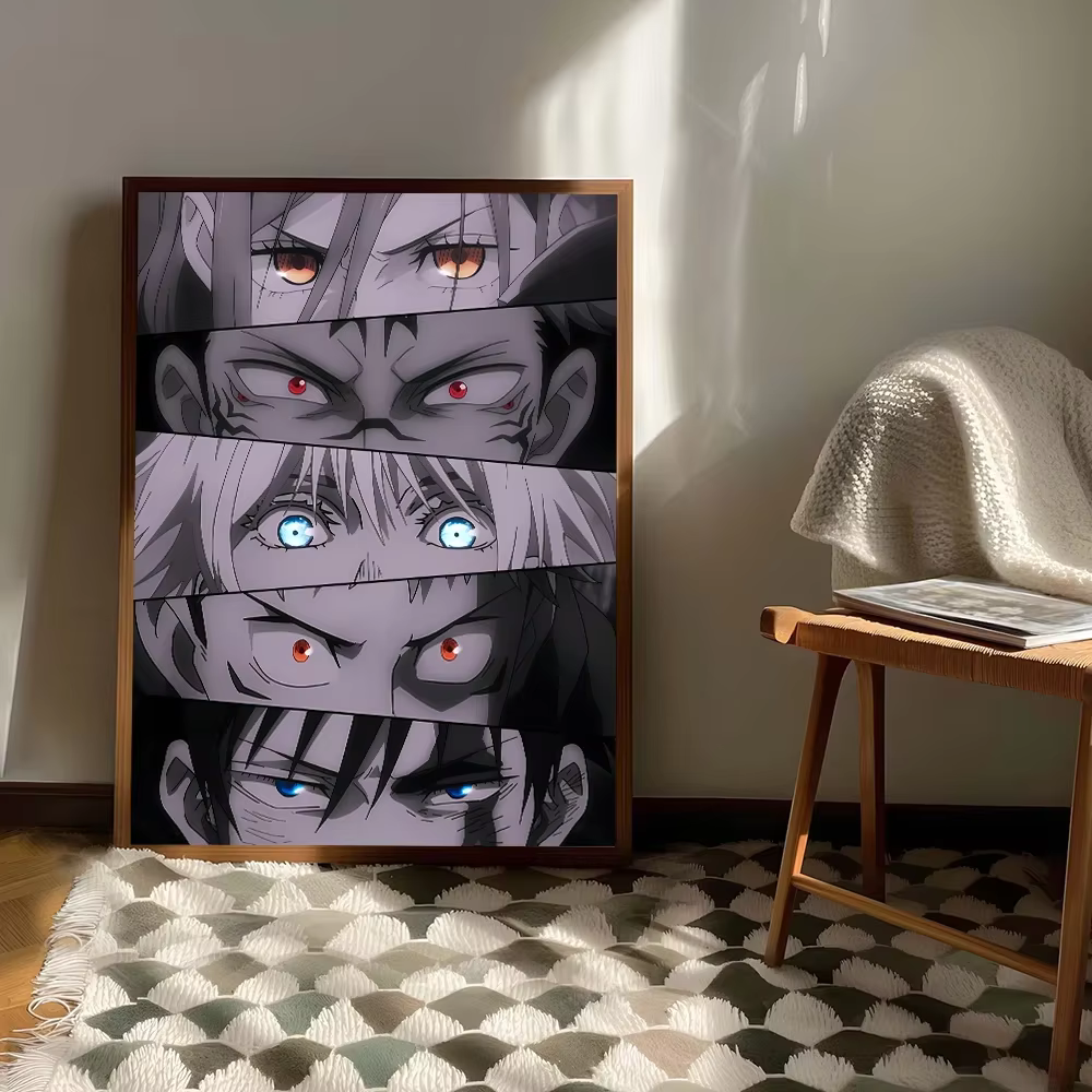Affiche imprimée Anime Jujutsu Kaisen, Itadori Yuji Fushiguro Megumi Sukuna Collage toile peinture décor à la maison affiche Fans cadeaux