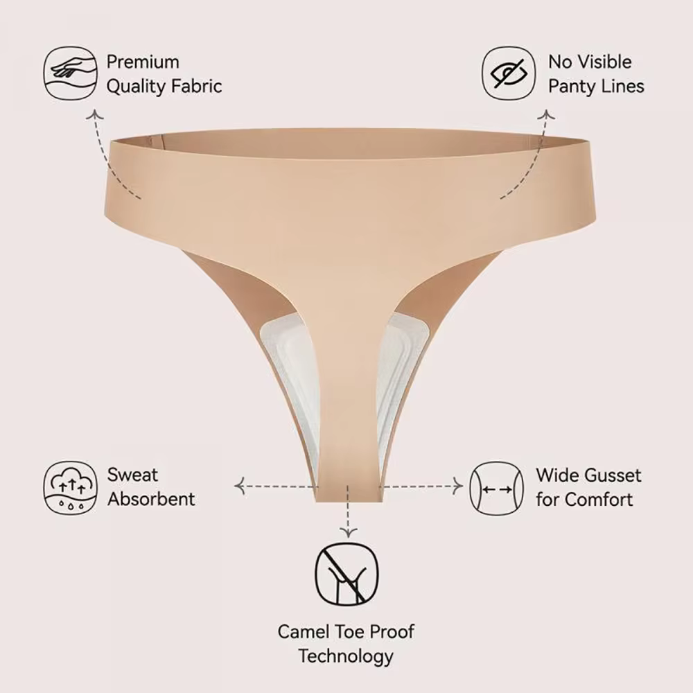 Culottes string anti-camel toe pour femmes