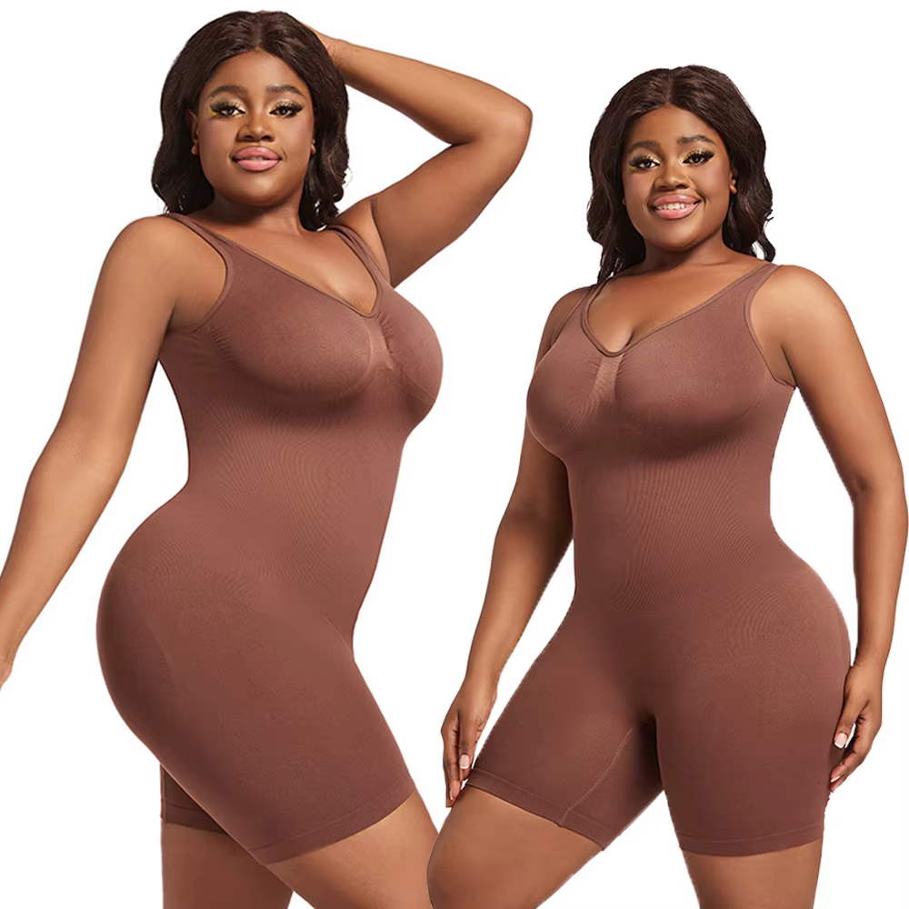Body gainant amincissant pour femme grande taille