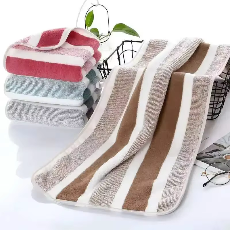 Ensemble de serviettes à motif rayé, serviette de bain douce pour le visage, serviettes absorbantes à séchage rapide pour HOT