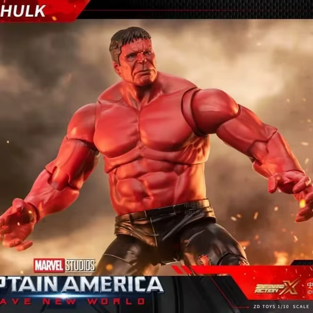 Nouvelles figurines articulées Hulk Rouge Captain America Brave New World de ZD Toys, modèle de collection Avengers, jouet cadeau