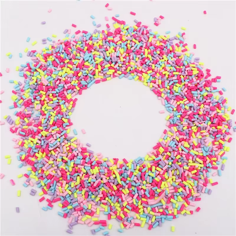 Mélange coloré de tranches d'argile polymère cylindrique, saupoudrage pour l'argile de remplissage de Slime, artisanat en cristal, petit accessoire en plastique klei