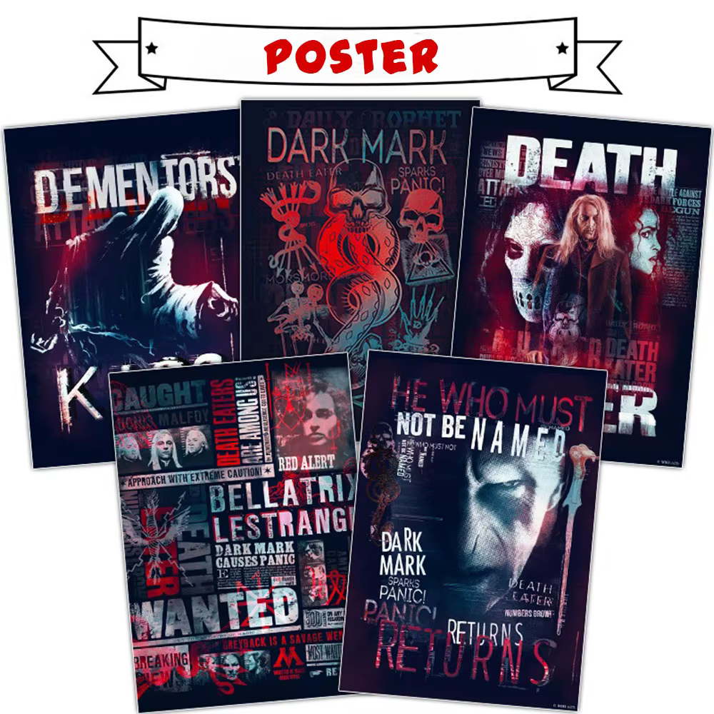 Affiche murale en papier authentique Harry Potter, 30x43cm, décoration murale pour salon, personnages de film Hermione Ron, décoration de la maison, cadeaux, jouet