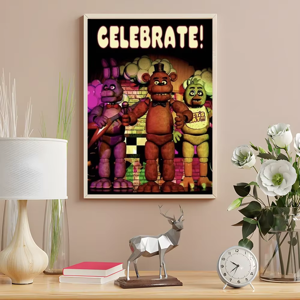 Affiche classique Fnaf Five-Nights-At-Freddys, impression d'art mural, convient pour le salon, la chambre à coucher, le bar, la salle de séjour, décoration de la maison, cadeau