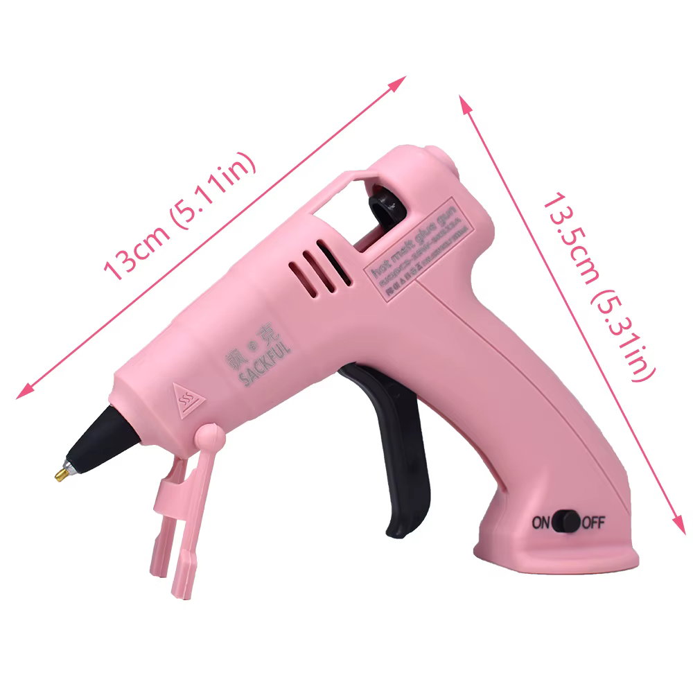 Pistolet à colle chaude sans fil pour travaux manuels d'enfants, bricolage domestique, réparation, utilisation avec bâtonnets de colle de 7 mm, pistolet à colle sans fil 3,6 V 2000 mAh, autonomie de 6