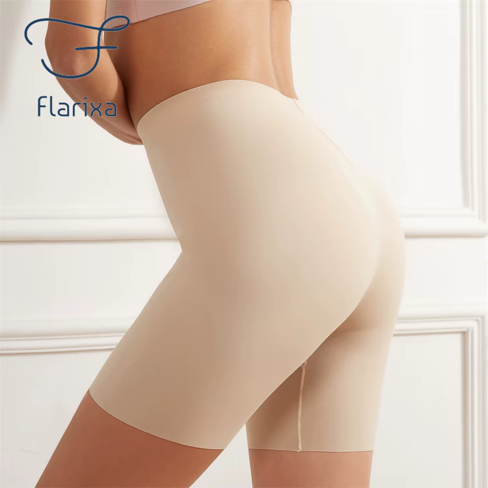 Flarixa sans couture taille haute femmes longue jambe ceinture culotte confortable sans