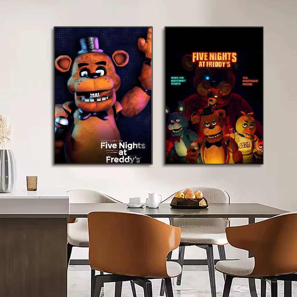 FNAF – affiche de groupe ultime cinq nuits-at-freddys, affiche d'art HD pour la maison, salon, bar, bureau, décoration collante, imperméable