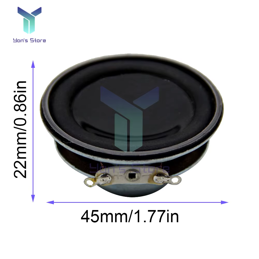 Haut-parleur acoustique, 4 Ohm, 5W, 4R, 45MM, basse magnétique interne, caisson de basses, multimédia, bricolage pour Home cinéma