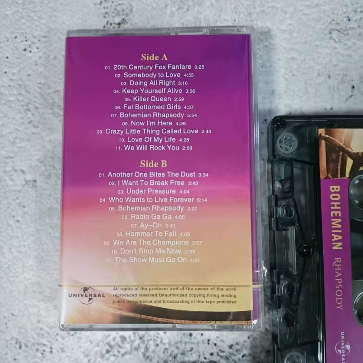 Boîte de bandes sonores de voiture Cosplay, film Bohemian bal apsody, Queen Freddie, Mercury Music Tape, Greatest Hits, OST Album Cassettes, Walkman