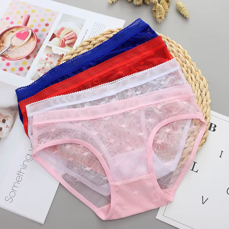 Culotte Sexy en dentelle transparente pour femmes