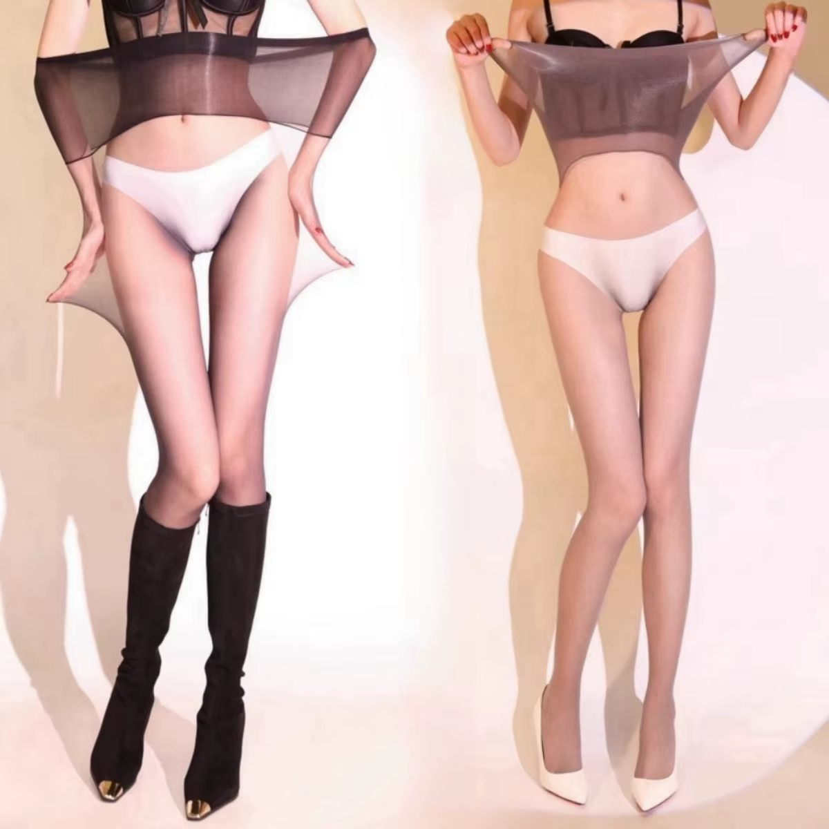 Collants de grande taille ultra-minces 1D