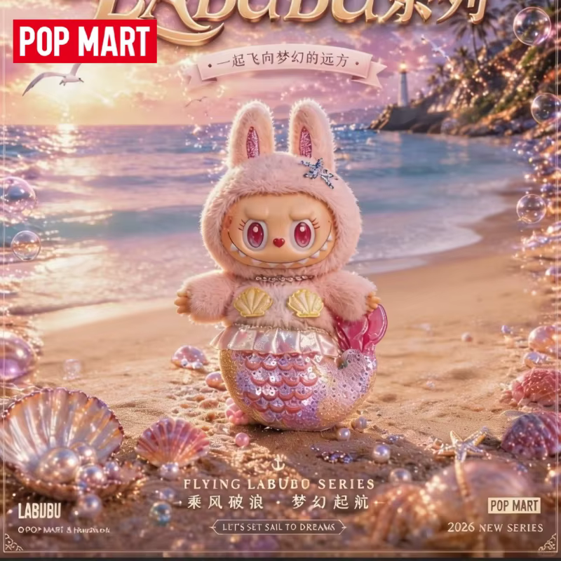 Nouveau, authentique et en stock : POP MART De Vliegende LABUBU 18cm – Jouet tendance « Brave The Wind and Waves » – Aventure audacieuse – Cadeau porte-bonheur