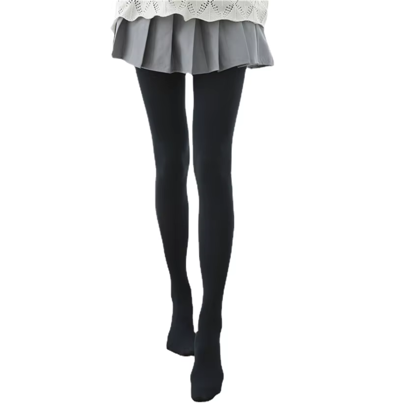 Bas Cuissardes en Velours Blanc Lait pour Femme