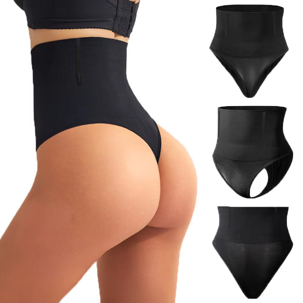 Taille haute tongs Shapewear femmes culottes ventre plat minceur Lingerie