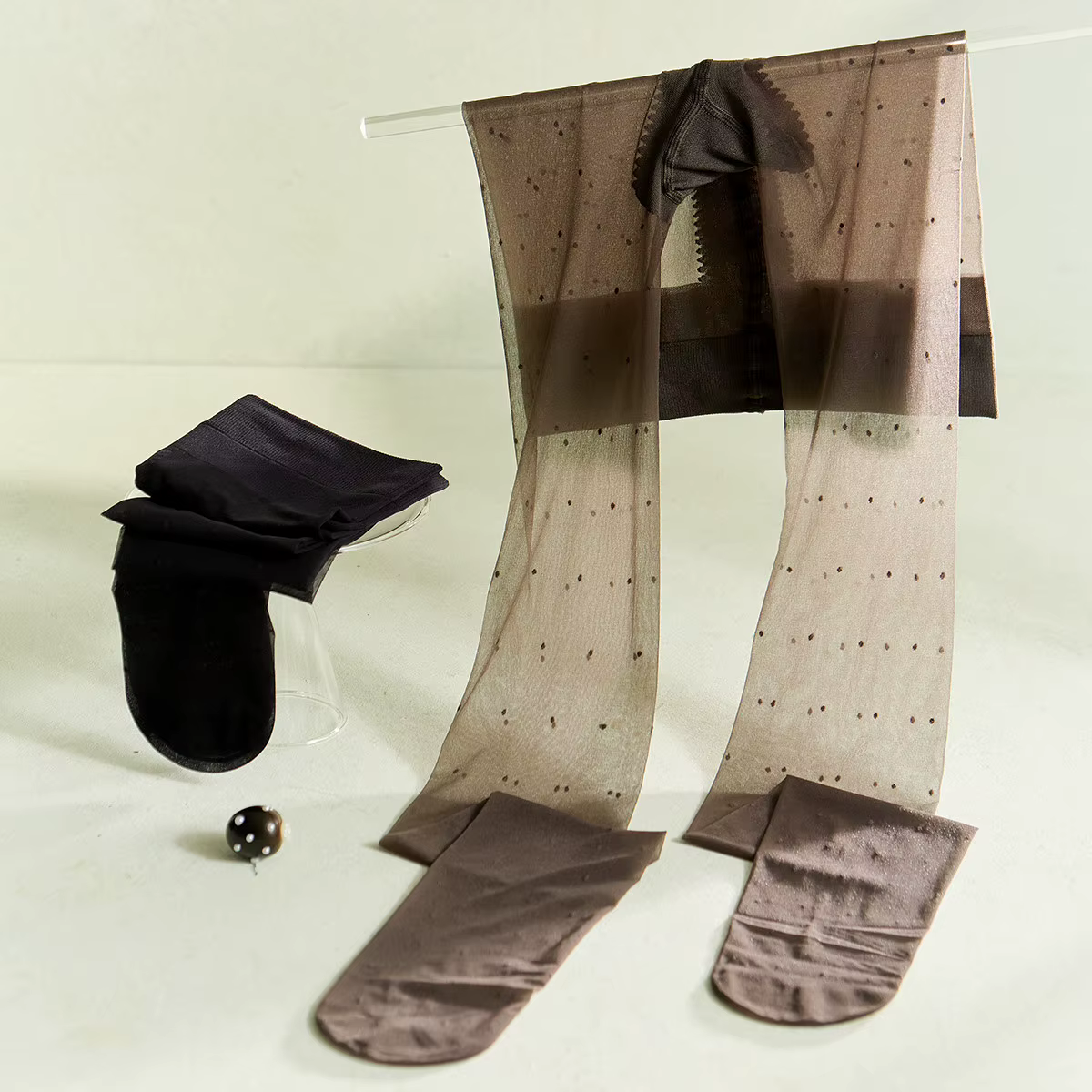 Collants transparents à pois sexy SUJIIN pour femme