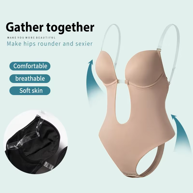 Femmes corps complet Shaper soutien-gorge dos nu Body string Invisible Shapers ventre contrôle Shapewear ceintures gaine sous-vêtements amincissants