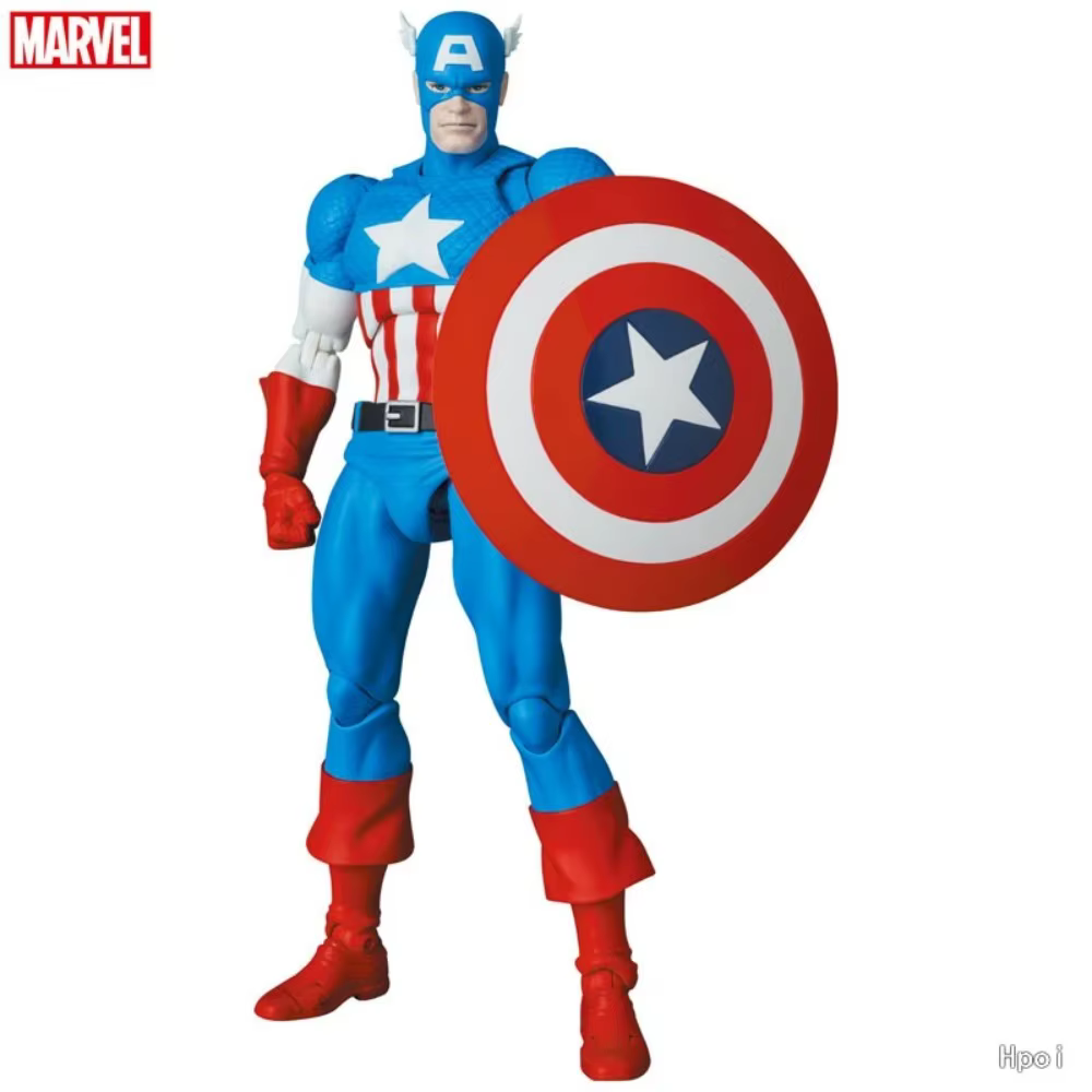 MAFEX N°217 Captain America Version BD Figurine articulée de 160 mm, modèle de collection, jouet pour les fans, cadeau