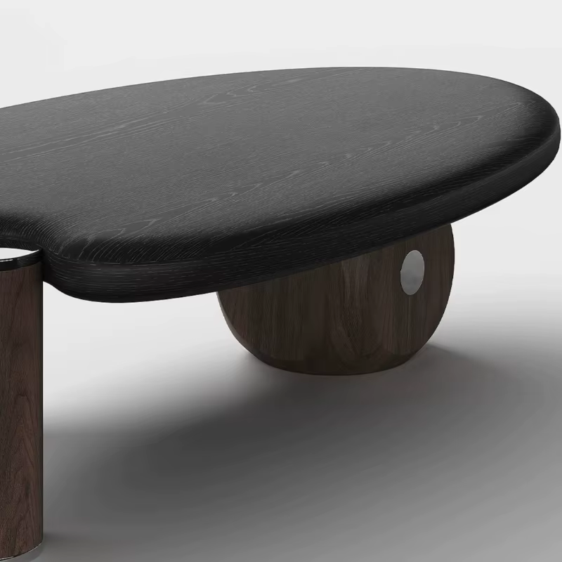 Table basse ronde de salle à manger, table de salon, table d'appoint, table basse gain de place, table basse artistique, table basse en bois, mobilier de style Mid-Century