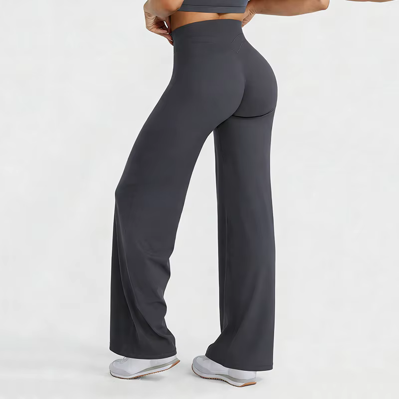 Leggings de sport et yoga taille haute évasés pour femme