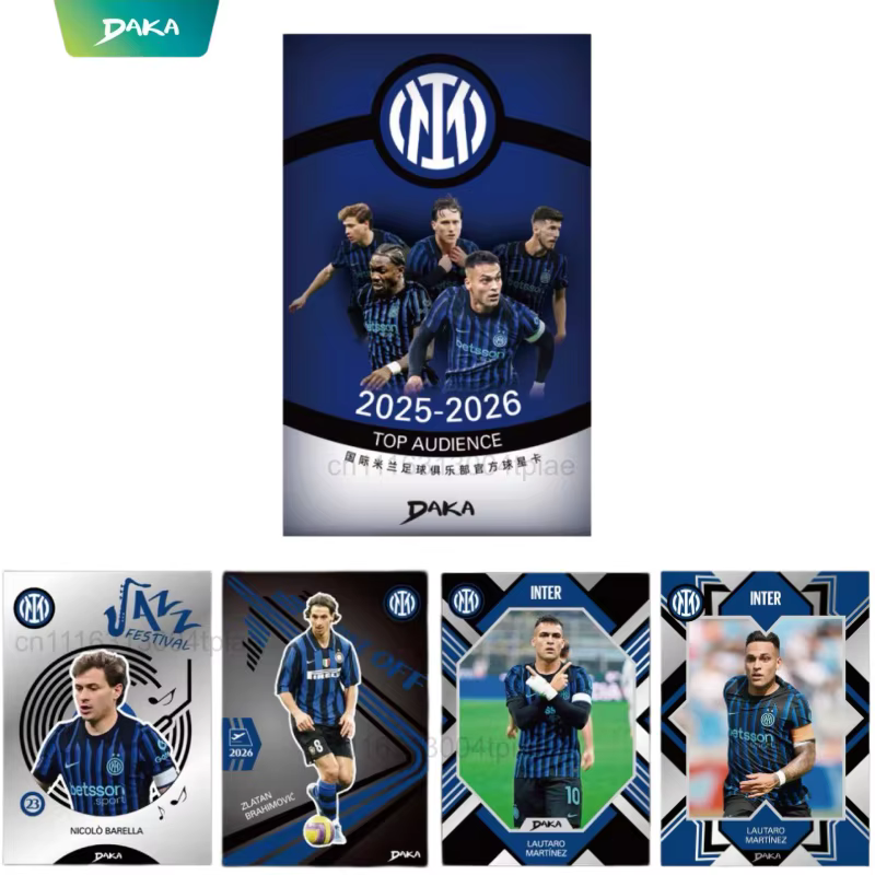 Cartes à collectionner officielles de football Daka 2025-2026 Inter Milan Lautaro Martínez Thuram – Cadeaux de cartes de collection de joueurs de football stars
