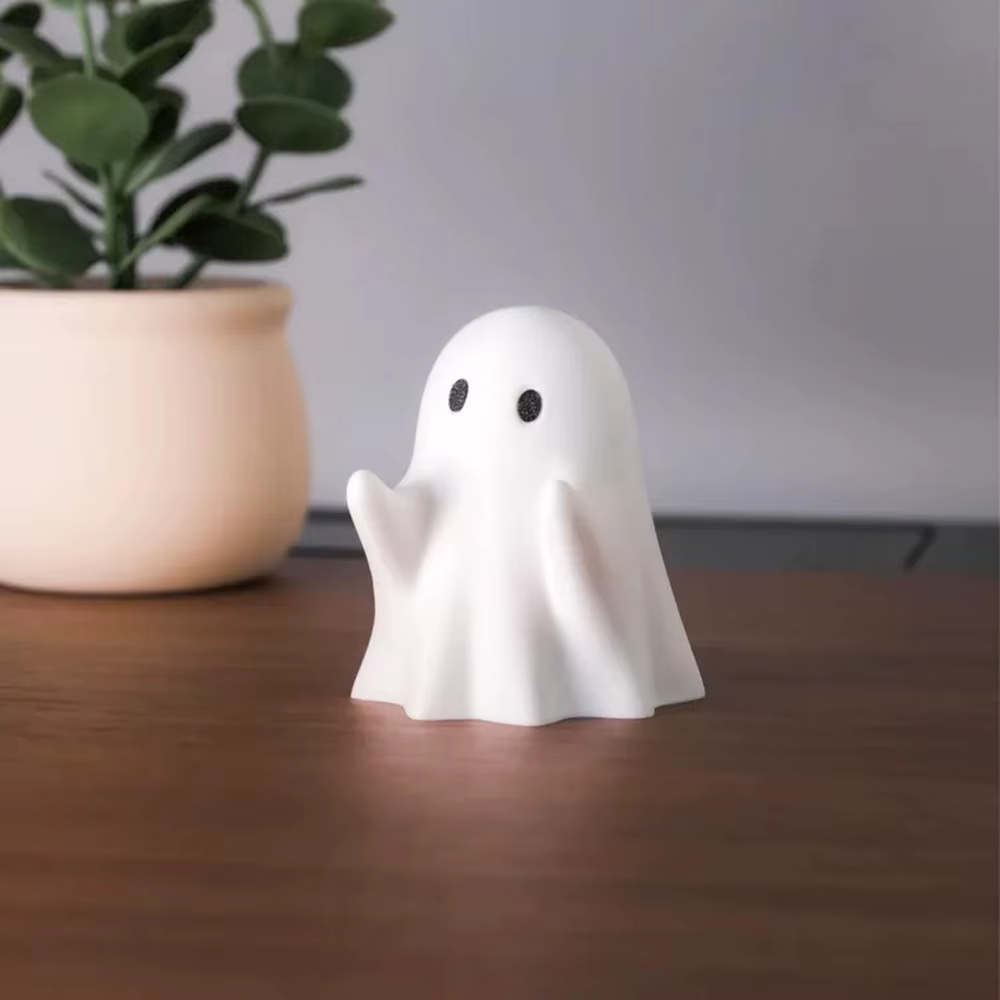 Porte-stylo fantôme - Rangement de bureau en plastique mignon, idéal pour le bureau et la maison, cadeau créatif décoratif d'Halloween, accessoire de papeterie amusant
