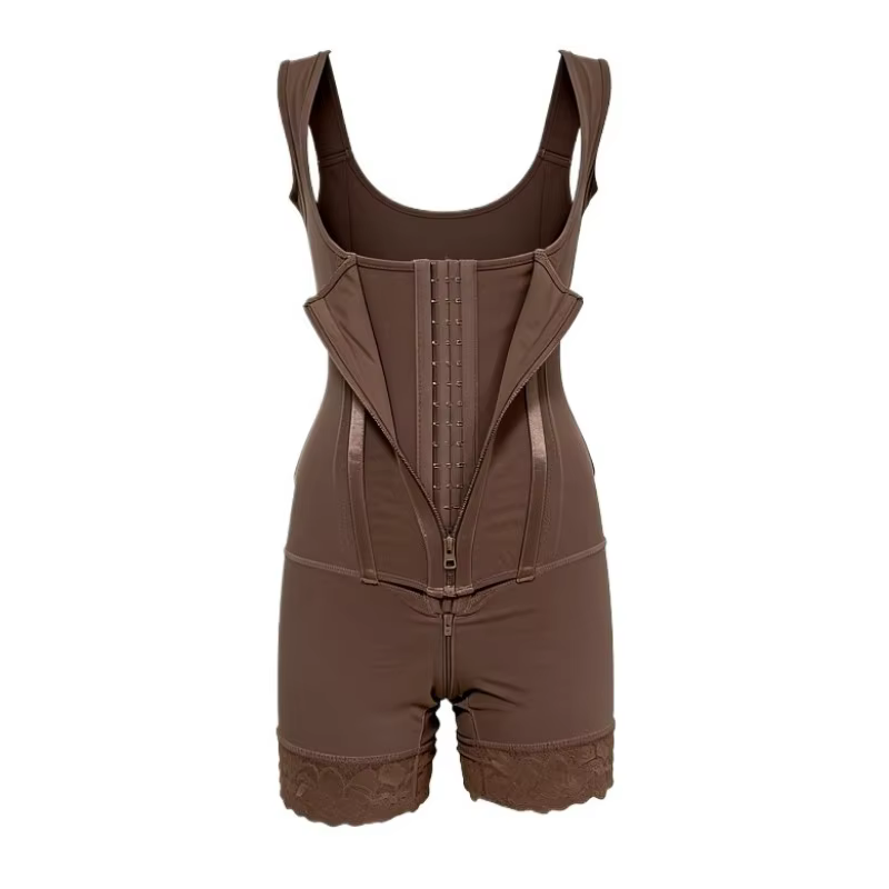 Faja Body Shaper 9-Bone High Compression Shapewear Double Tummy Control Bodysuit Full
