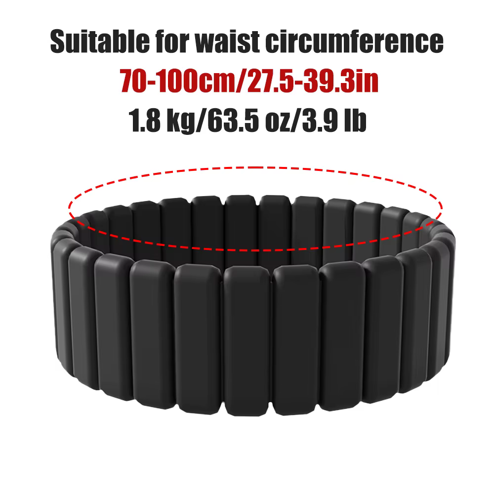 1 pièce (4 lb / 1,8 kg) de poids de taille réglables pour hommes et femmes, poids lombaires pour l'entraînement, petit équipement de fitness
