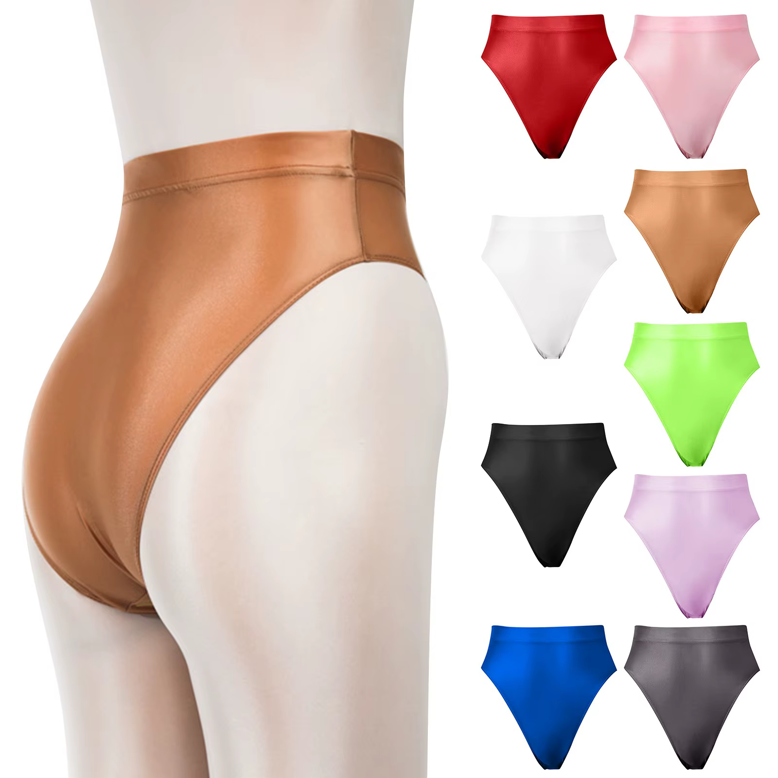 Culotte en Satin Brcorporelle de Grande Taille pour Femme