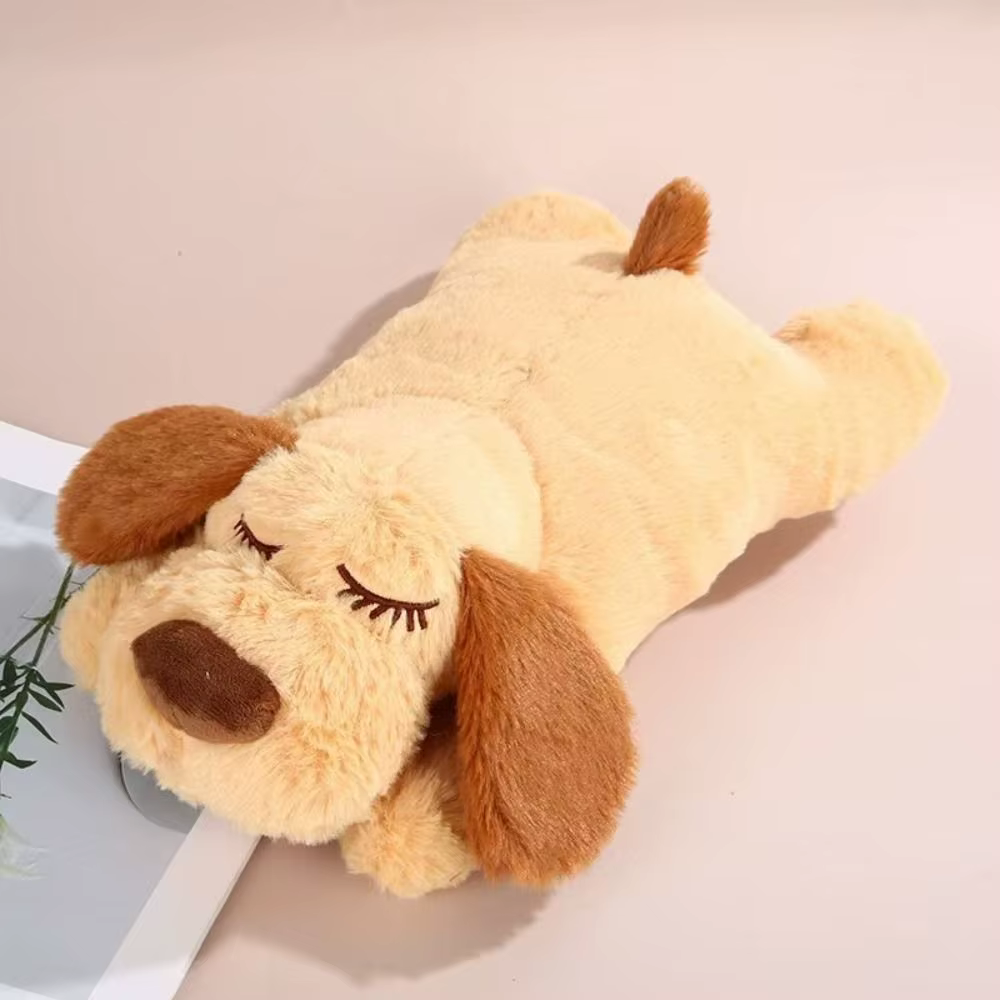 Aide au sommeil mignon pour chien, battement de cœur, soulagement de l'anxiété, entraînement comportement couché, Animal en peluche doux, décor de chambre de chiot