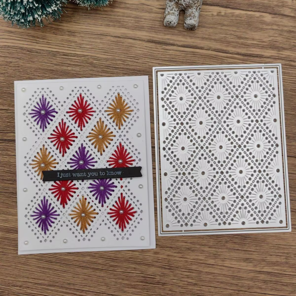 Matrices de découpe en métal pour scrapbooking, modèle de gaufrage, fond carré, point de croix, couture, carte découpée, artisanat, nouveautés